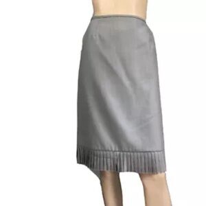 KASPER pleated pencil skirt gray professional/office/suite size:14P